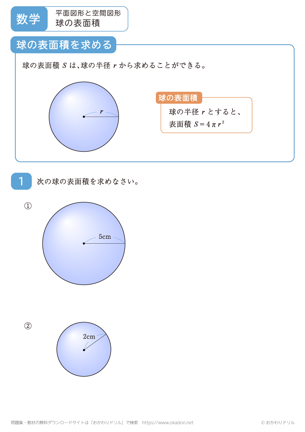 球の表面積1