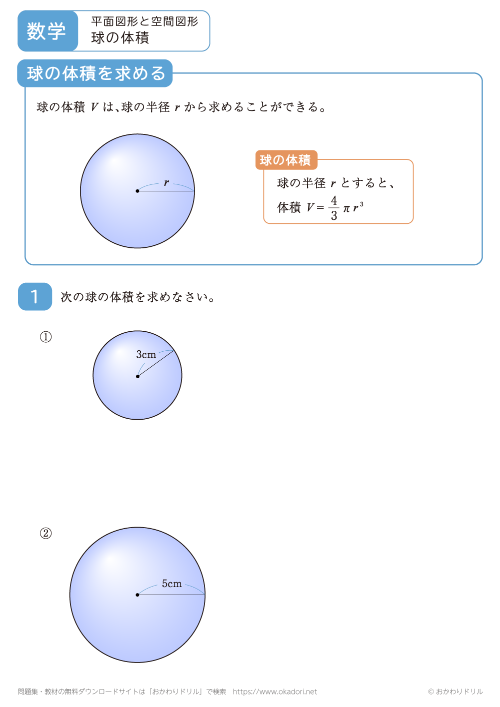 球の体積1