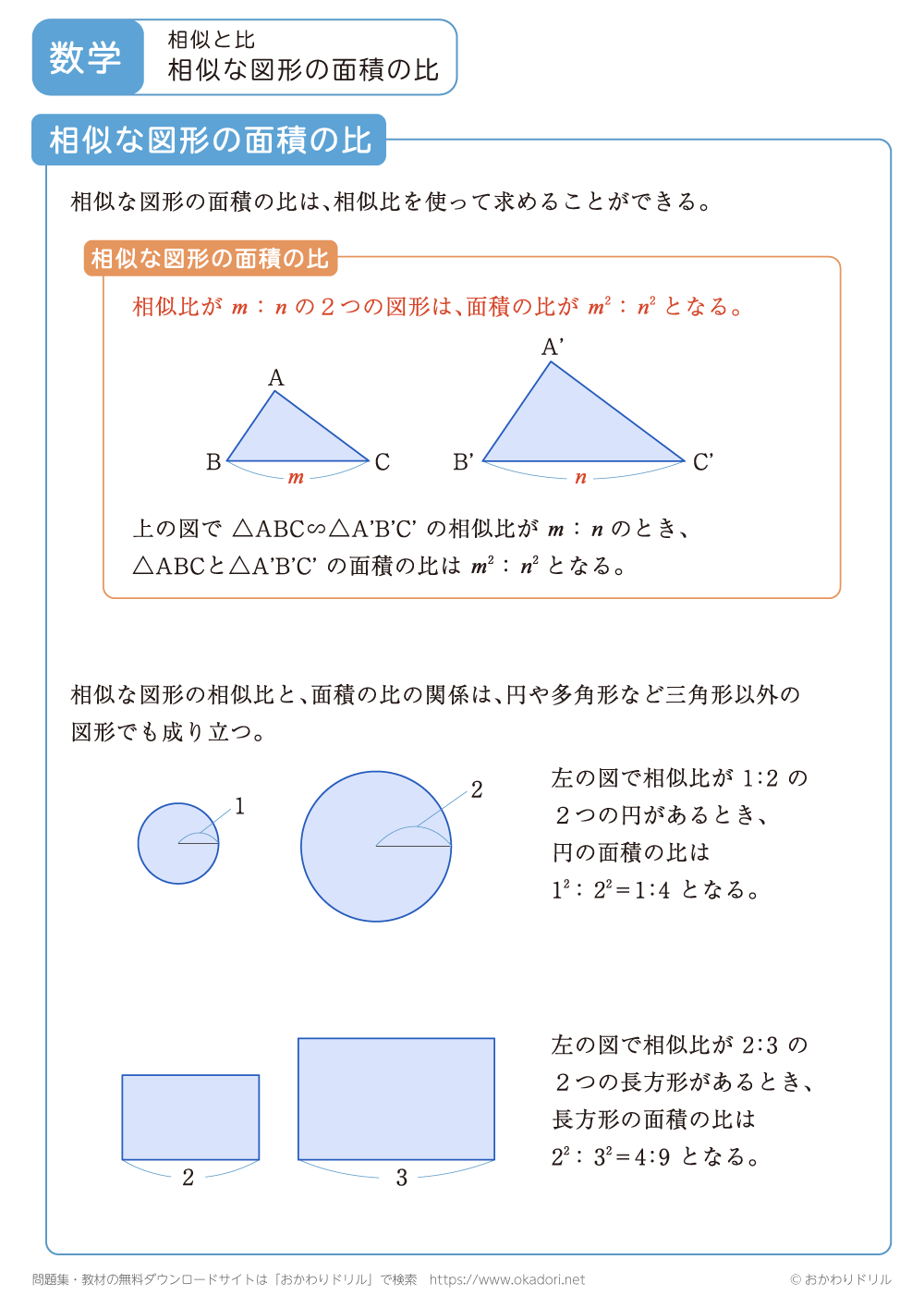 相似な図形の面積の比1